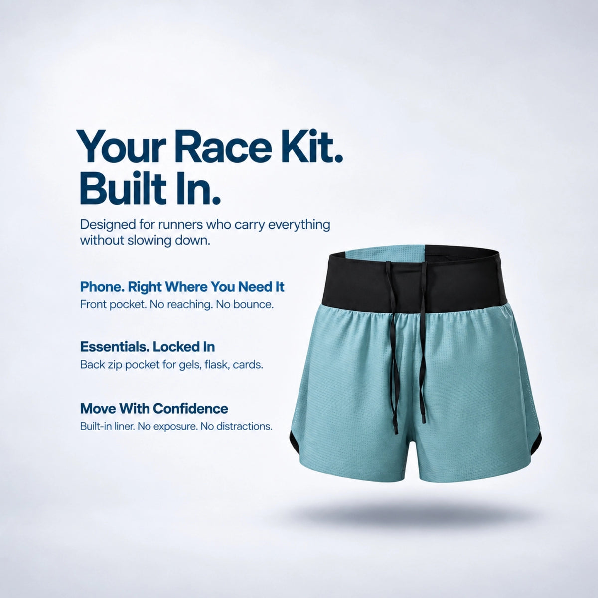 Dufins Marathon Shorts | Built-In Belt