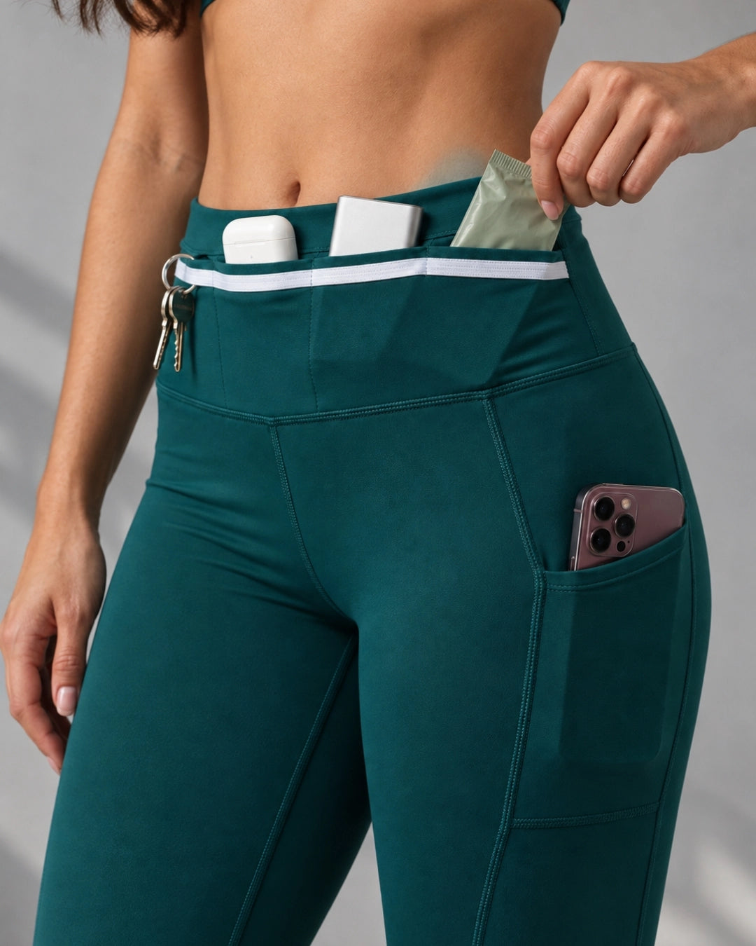 StripeBand High-Waist Leggings