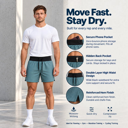 Dufins Marathon Shorts | Built-In Belt