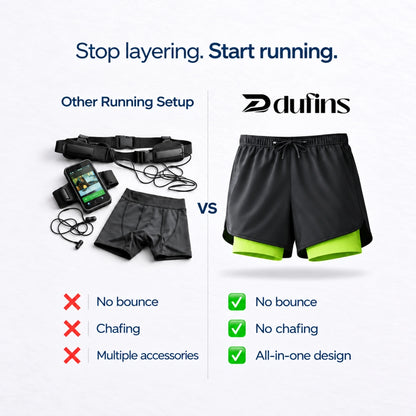 Dufins Core 2-in-1 Running Shorts