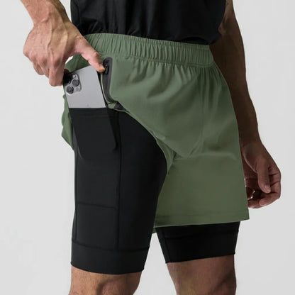 Short Masculino Motion 2 em 1 para Treino e Corrida
