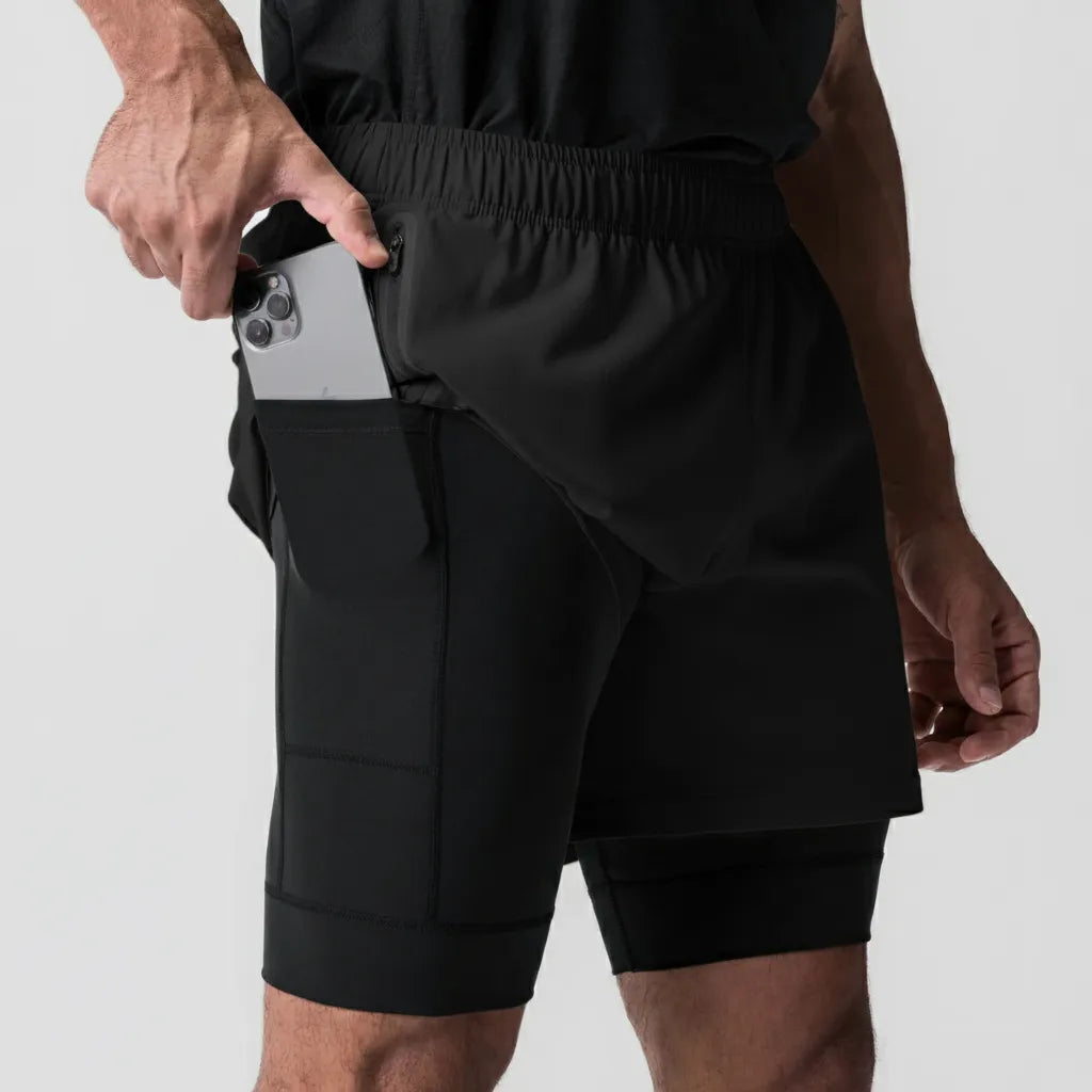 Short Masculino Motion 2 em 1 para Treino e Corrida